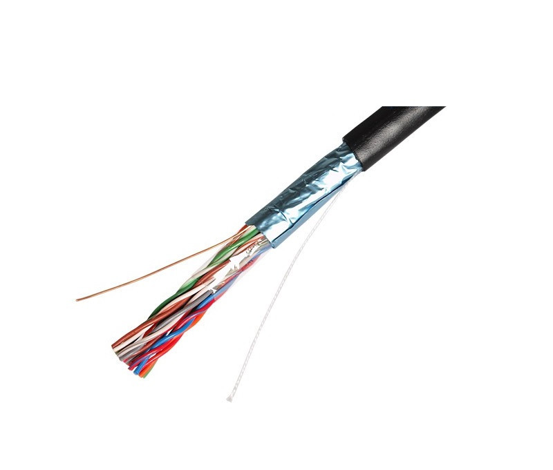 Кабель для компьютерных сетей FTP 10PR-CAT5 (24 AWG) медный, внешний, черный, 305 м