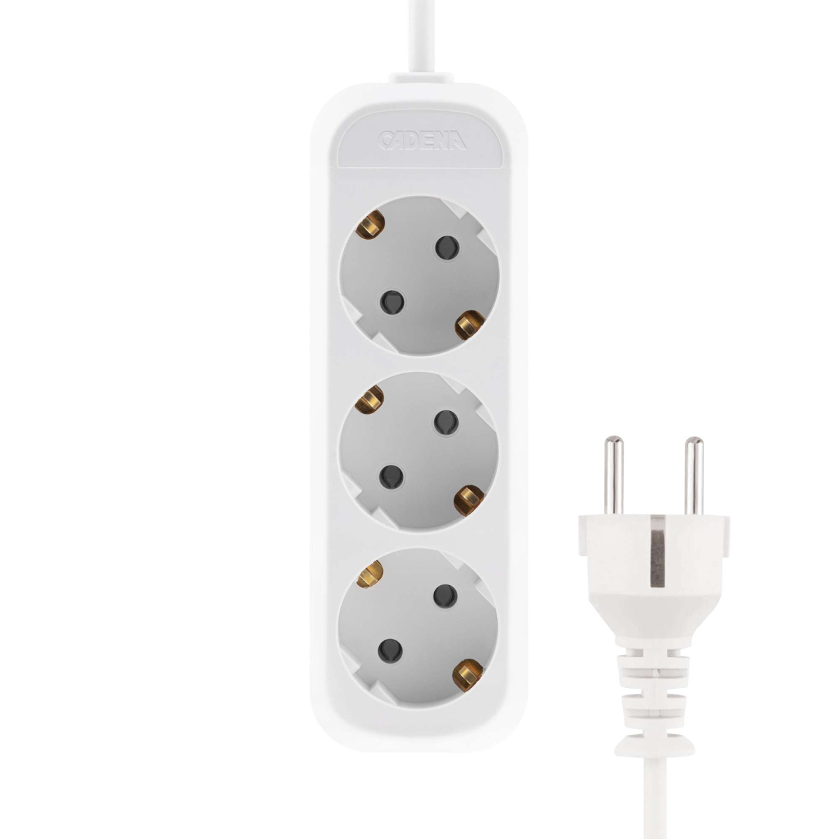 Удлинитель бытовой 3 гн CADENA MID 3м сз ПВС 3*1 10А белый