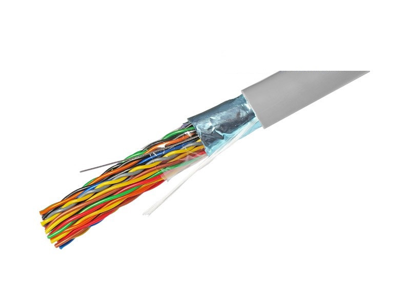 Кабель для компьютерных сетей FTP 25PR-CAT5 (24 AWG) медный, внутренний, серый, 305 м