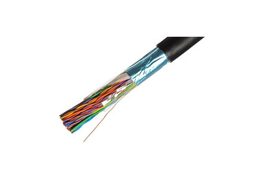 Кабель для компьютерных сетей FTP 25PR-CAT5 (24 AWG) медный, внешний, черный, 305 м