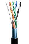 Кабель для компьютерных сетей CADENA FTP4-CAT5e (24 AWG) медный, внешний, черный, 305 м