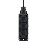 Удлинитель-шнур колодка с крышк. 3гн IP44 CADENA MID 10м сз КГТТ 3*2,5 25А черный
