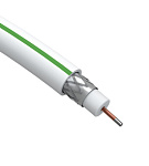 Кабель коаксиальный RG6 для подключения цифрового телевидения CADENA, белый, 15 м