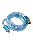 Дата-кабель CADENA microUSB – USB2.0, 1м, синий, WS018